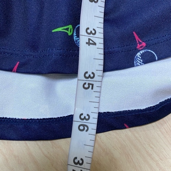 Lillie Green Golf Tee Print Sleeveless Dress Dark Blue Size XL Petite PXL - Picture 6 of 6